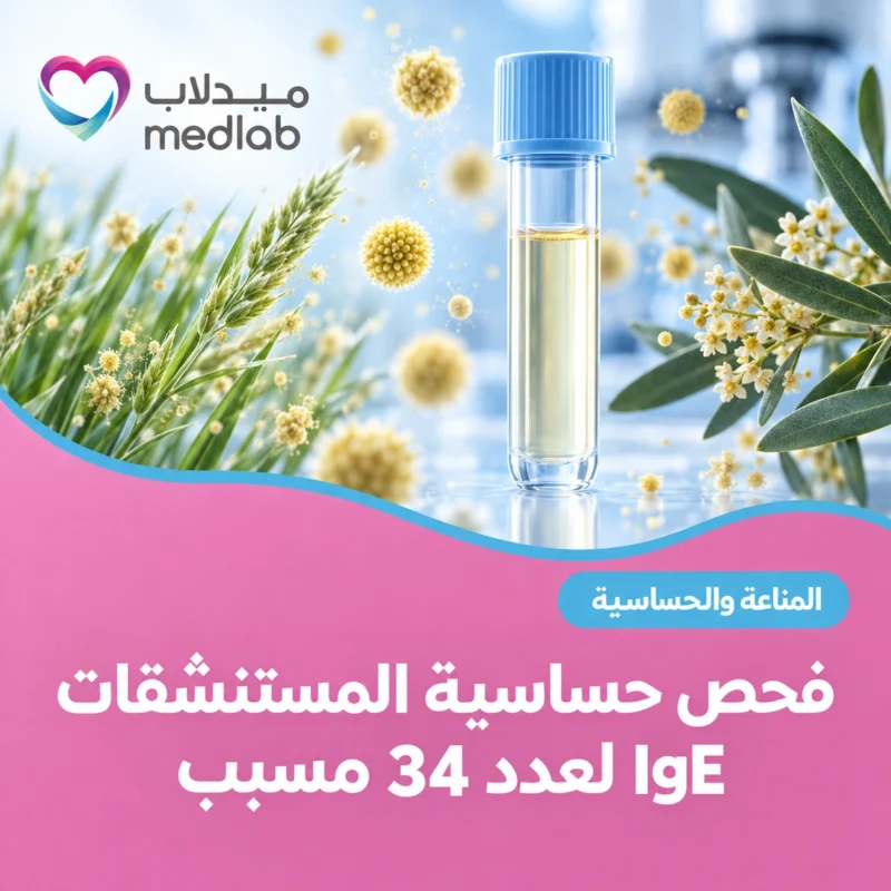 فحص حساسية المستنشقات IgE لعدد 34 مسبب