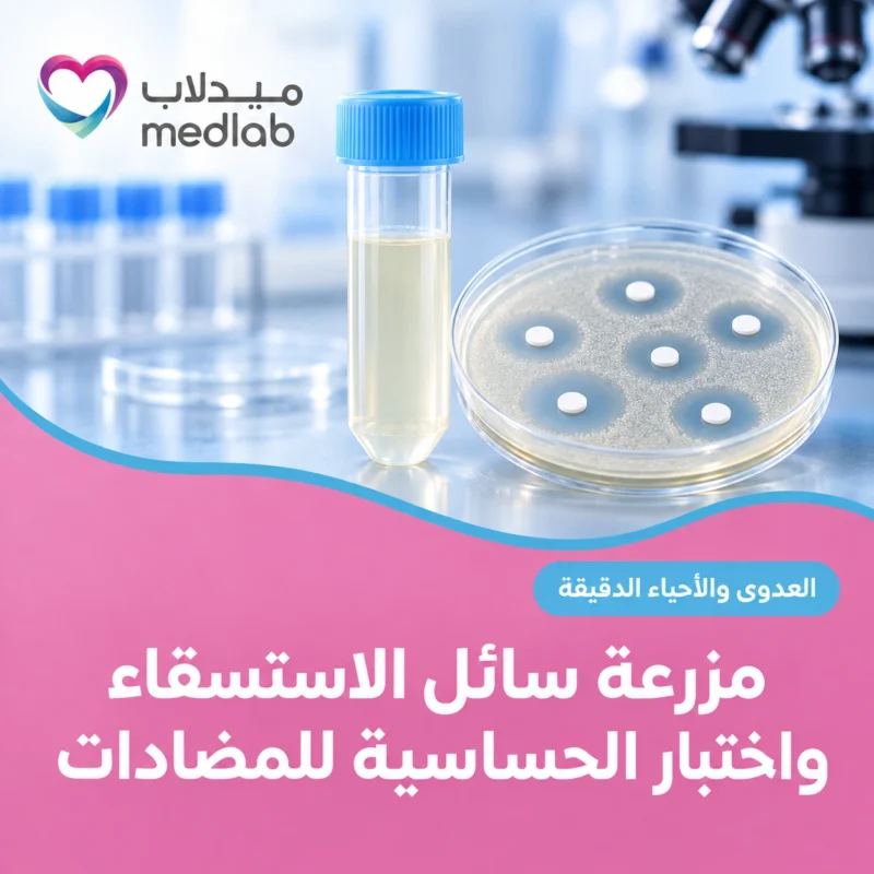 مزرعة سائل الاستسقاء واختبار الحساسية للمضادات