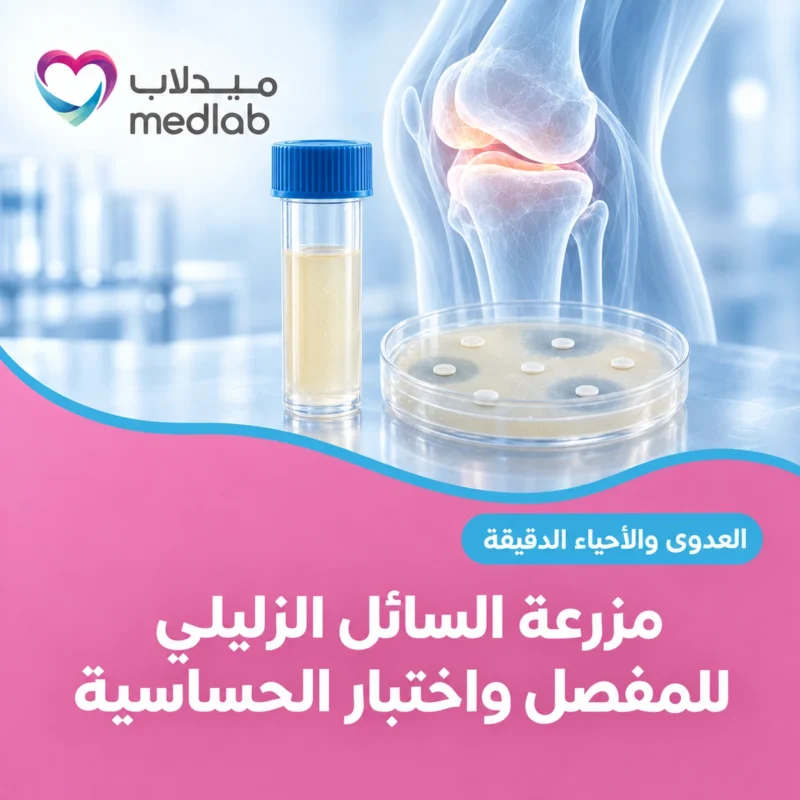 مزرعة السائل الزليلي للمفصل واختبار الحساسية