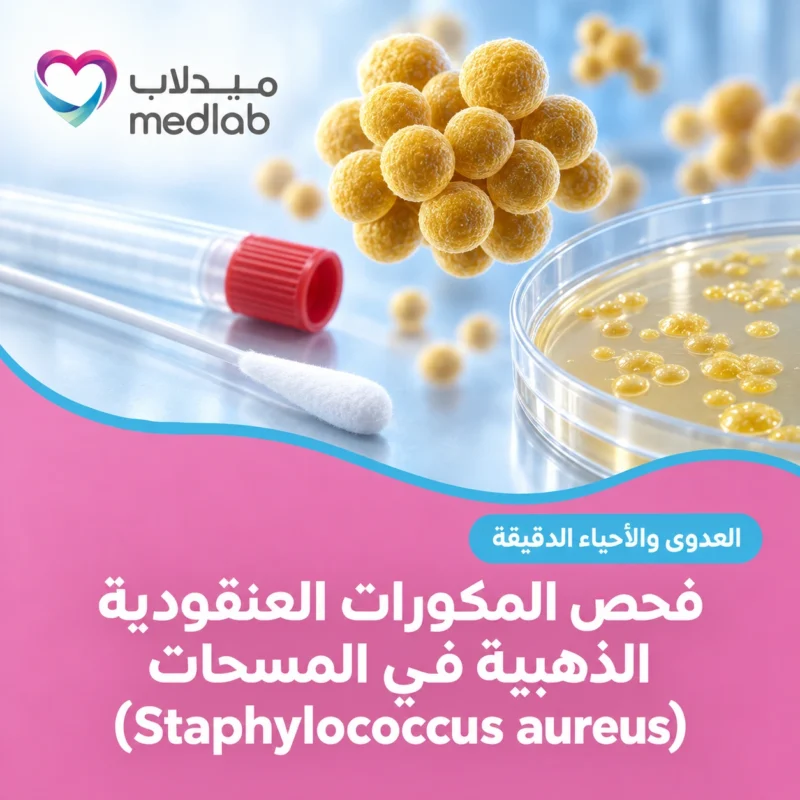 فحص المكورات العنقودية الذهبية في المسحات (Staphylococcus aureus)