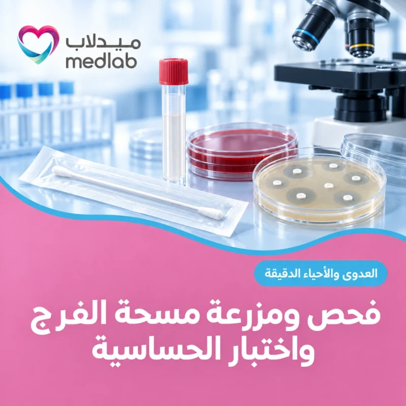 فحص ومزرعة مسحة الفرج واختبار الحساسية