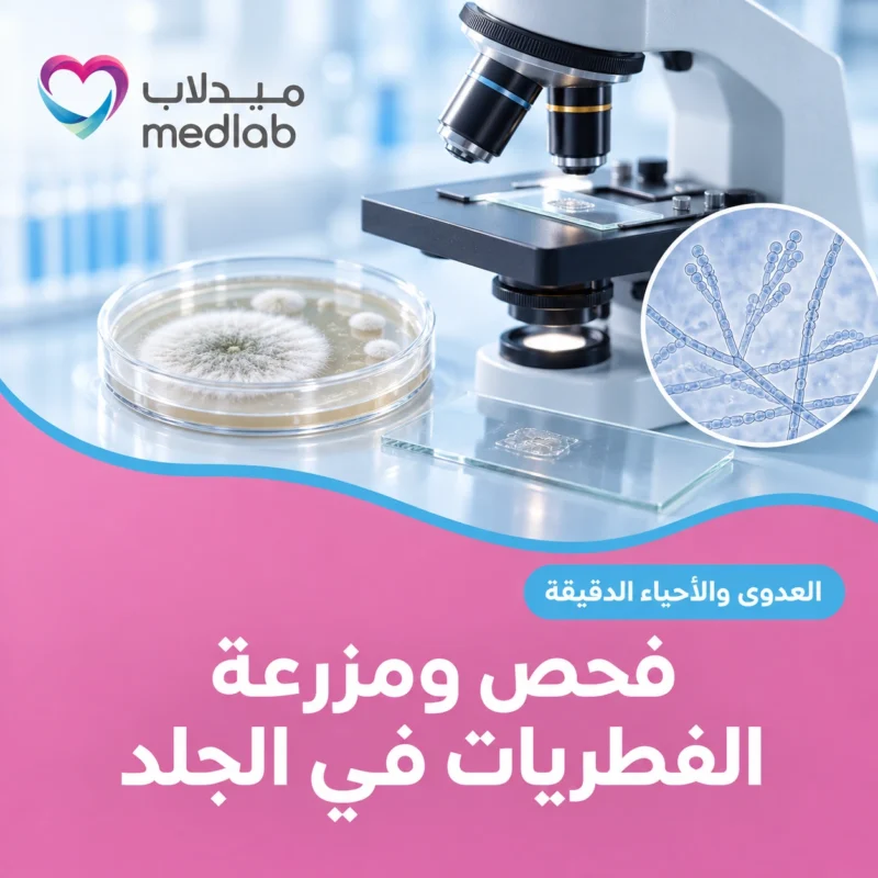 فحص ومزرعة الفطريات في الجلد